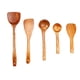 thumbnail image 2 of Juego de utensilios de cocina de madera de 5 piezas. Incluye espátula, espátula para freír, cuchara sopera, cuchara de arroz y cuchara sopera curva. Resistente al calor y duradero. Juego de utensilios, 2 of 9