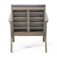 thumbnail image 5 of Sasha Outdoor Acacia Wood Club Chairs with Cushions, Set of 2, Gray, Dark Gray, 5 of 9