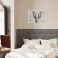 thumbnail image 6 of WFSposter Framed Canvas Wall Art Funny Easter Bunny Prints Wall Decor Cute Rabbit Ears Pictures Aesthetic Room Décor Animals Artwork for Kids Room, Living Room, Bedroom or Festive Spaces 12x16In, 6 of 7