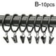 thumbnail image 1 of Juego de 10 clips metálicos para cortina, hebilla de aro para cortina, aro colgante para decoración del hogar, abrazaderas para ventana, ducha, cortina de baño., 1 of 4