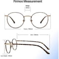 thumbnail image 4 of Firmoo Blue Light Blocking Reading Glasses 3.0, Anti UV Glare Filter Lens, Tortoise Shell Mental Retro Round Readers for Women/Men, 4 of 12
