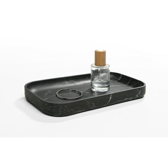 SunnyPoint Jewelry Organizer Resin Tray-Marble Black