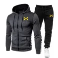 thumbnail image 3 of Chándal de moda con capucha para hombre, conjunto de ropa deportiva para gimnasio, correr, traje de invierno, 2024, 3 of 5