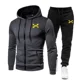 thumbnail image 3 of Chándal de moda con capucha para hombre, conjunto de ropa deportiva para gimnasio, correr, traje de invierno, 2024, 3 of 5