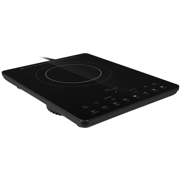 HOMCOM Portable Induction Cooktop, 1500W Electric Countertop Burner with  LCD Display and Sensor Touch, Induction Hot Plate with 8 Power Settings and  Crystal Glass, Black