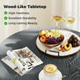 thumbnail image 6 of Gymax 34 Inch Round Patio Bistro Table w/ Wood-Like Top & X-Shaped Legsfor Outside, 6 of 9