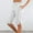 White, variant on Yteetum Womens Bermuda Shorts Elastic Waist Athletic Shorts Fashion Sports Casual Drawstring Pocket Knee Length Shorts Leg Split Five Short Pants