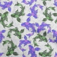 thumbnail image 1 of oneOone Georgette Viscose Medium Purple Fabric Asian Japanese Koifish Sewing Fabric By The Yard Printed Diy Clothing Sewing Supplies 42 Inch Wide, 1 of 5