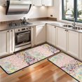 thumbnail image 3 of Kitchen Rugs Sets Of 2,Pioneer Flower Floral Print Pattern Anti Fatigue Kitchen Mat Rugs Non Slip Washable,Decorative Kitchen Floor Mats for Kitchen,Sink,Laundry,17"x47"+17"x47", 3 of 5