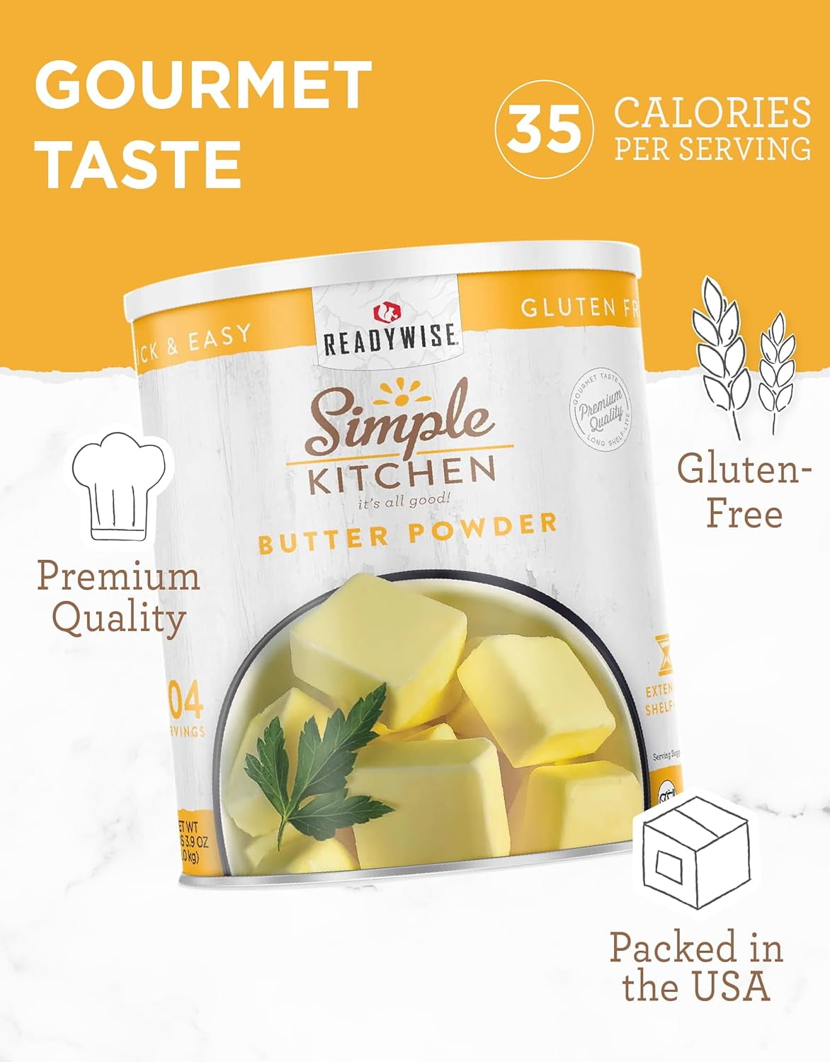 ReadyWise Butter Powder Sweet Cream Shelf-Stable 1.0 kg