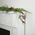 thumbnail image 2 of Northlight Real Touch™️ Iced Berries and Pine Artificial Christmas Garland  - 5' x 10" - Unlit, 2 of 8