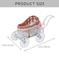 thumbnail image 2 of Miniature Stroller Miniature House Furniture Mini Furniture Miniature Baby Stroller, 2 of 7