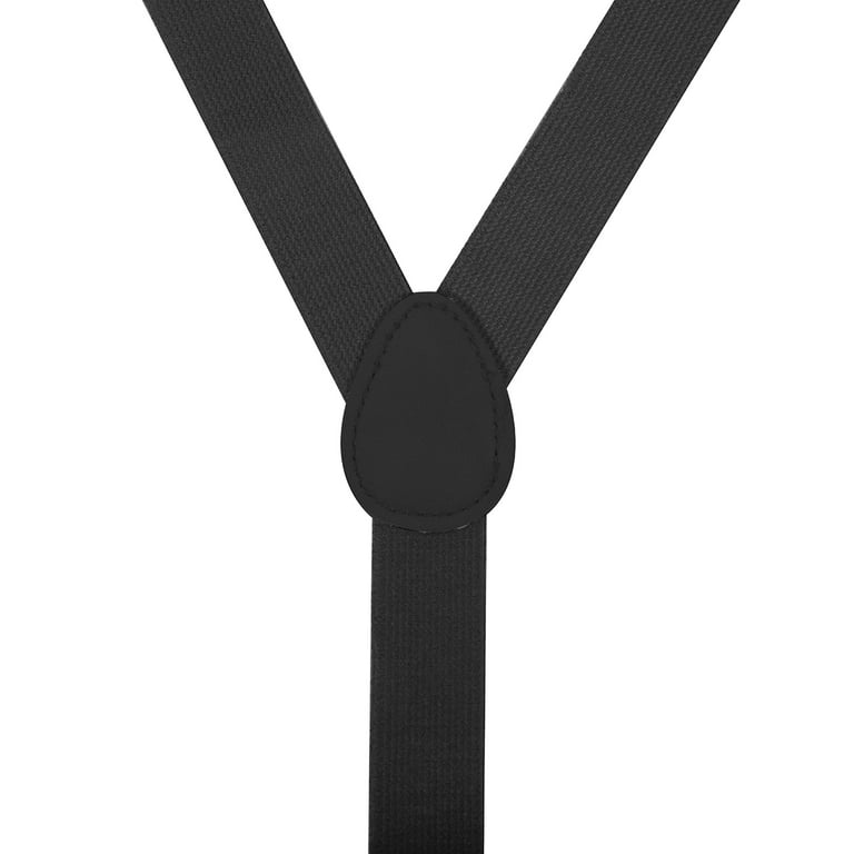 Peluche Artistic Checks Black 6 Clips Suspender, Elastic Suspender