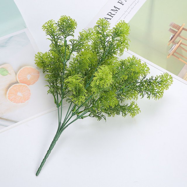 Funie Artificial Leaves Decorative Realistic Appearance Plastic Lush Faux Floral Greenery Branch for Home