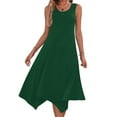 thumbnail image 5 of Women's Summer Casual Tank Dress Sleeveless Long Midi Dress with Pockets Loose Comfy Flowy A-Line Sundress Modest Dresses Green XXL, 5 of 8