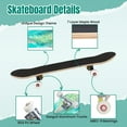 thumbnail image 4 of 31'' Complete Skateboard 7 Layer Canadian Maple Double Kick Deck Skateboards tropic leaves Skate Board for Beginner Adult Gifts, 4 of 5