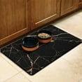 thumbnail image 3 of Dog Feeding Mat, Dog Mat for Food and Water, Pet Dog Cat Bowl Mat, Non-Slip Super Absorbent Water Bowl Mat with Marble (black and Gold),17inx30in, 3 of 7