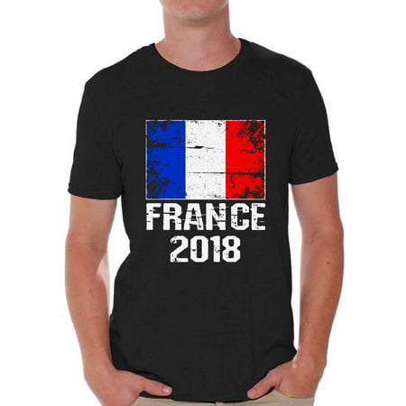 Awkward Styles France 2018 Men's T Shirt French Flag Shirts for Men France Football Shirt France Soccer 2018 Tee Shirt Soccer Gifts for Football Fans Men's Soccer Shirt Gifts from
