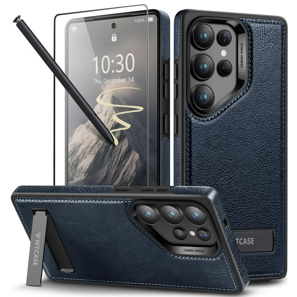 Funda de teléfono WTCASE de piel magnética fuerte para Samsung S25 Ultra