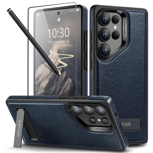 Funda de teléfono WTCASE de piel magnética fuerte para Samsung S25 Ultra