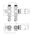 thumbnail image 2 of H type thermostatic radiator valve heating accessories valve connection valve, 2 of 9