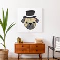 thumbnail image 4 of Creative Products Pug With Top Hat 24 x 24 Canvas Wall Art, 4 of 5