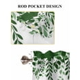thumbnail image 6 of Green Spring Botanical Bathroom Window Curtain, Weeping Eucalyptus Butterfly Light Filtering Coffee Kitchen Curtains, Bedroom Living Room Curtains 2 Panel 84"x45", 6 of 6
