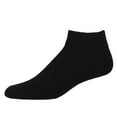 thumbnail image 2 of Mens Womens Cotton Diabetic Ankle Socks 6-Pack Non-Binding Top & Cushion Sole - Black, 10-13, 2 of 5