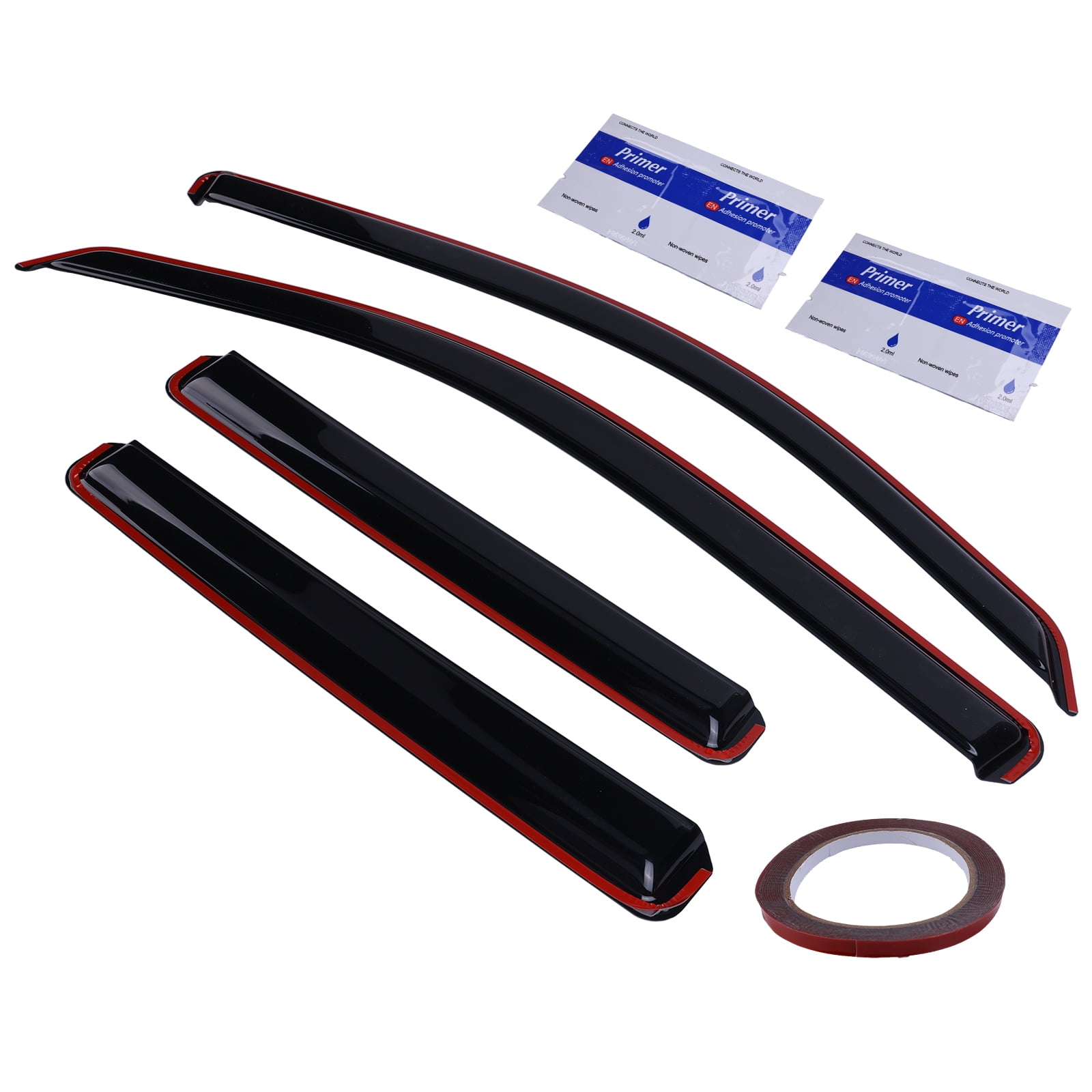 Corfhy Rain Guards Window Deflector Fit for Toyota Tacoma Crew Cab 2024-2025 Dark Smoke In-Channel Window Visors Rain Guards Wind Deflectors Set