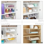 Mainstays Wire Under-Shelf Storage Baskets, White, 2 Pack