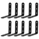 thumbnail image 2 of Guardaces del ángulo de 10 piezas soportes del estante Guardaces de hierro soportes de servicio pesado L soportados para estantes, 2 of 4
