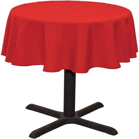 Tablecloth Polyester Round Seamless (One Piece) 64 Inch Red By Broward Linens