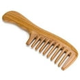 thumbnail image 4 of Onedor Handmade 100% Natural Green Sandalwood Hair Combs - Anti-Static Sandalwood Scent Natural Hair Detangler Wooden Comb (Extra Wide Tooth), 4 of 7