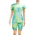 thumbnail image 4 of Inleife Two Piece Outfits for Women, Fashion Womens Summer Lady Split 2 Piece Sports Suit Set Casual Tie-Dyed Suit, 4 of 5