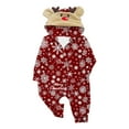 thumbnail image 2 of Penkiiy Family Christmas Onesies Matching Sets Pajamas Holiday Cute Print Pjs Hoodie Fleece Sleepwear for Couple and Kids 12 Months Red, 2 of 5