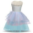 thumbnail image 4 of Zpanxa Baby Girls Princess Dress, Little Girls Party Wedding Formal Dresses, Evening Dress Birthday Dress, Kids Pageant Flower Girl Sleeveless Dress, Christmas Gifts for Girls Blue (1-2 Years), 4 of 4