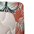 thumbnail image 3 of Ambesonne Tropical Fitted & Flat Sheet with Sham 3 Pcs Set, Palm Trees Fashion Art, Twin XL, Dark Salmon and Pale Grey, 3 of 4