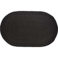 thumbnail image 2 of Ashton & Willow Black Jute Oval Solid Primitive Area Rug, Black, 2 of 3