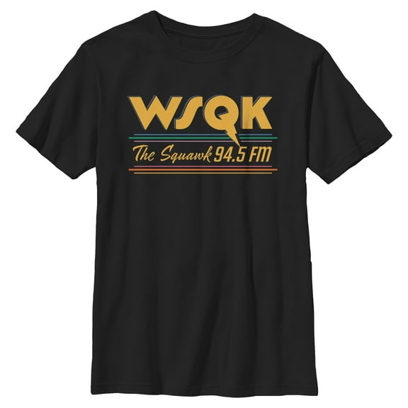 Netflix Boys' Stranger Things Vintage Radio The Squawk WSQK T Shirt
