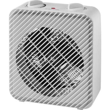 Mainstays Electric Fan Heater with Fans, 110/120V, Indoor, White,