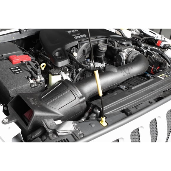 K & N Filters Cold Air Intake 63-1576 63 Series AirCharger; Black Polyethylene Tube; Red Filter; With Air Box