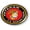 Flexible - Style 1, variant on [Officially Licensed Product] - USMC Veteran 3D Domed CAR Emblem Badge Sticker Round