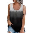 thumbnail image 7 of KSCYKKKD Tank Top for Women,Women Casual Sleeveless Tank Tops,Crew Neck Pullover Tank Tops Shirt,Floral Loose Fit Shirt Tees,Black,4XL, 7 of 7
