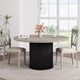 thumbnail image 1 of Yeshouse mesa de comedor redonda 119 cm para 4-6 personas, base de pedestal metálico en onda, estilo granja, ideal cocina y comedor(sin sillas), 1 of 8