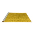 thumbnail image 2 of Ahgly Company Machine Washable Indoor Round Abstract Yellow Modern Area Rugs, 8' Round, 2 of 4