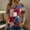 A003-Deep Red, variant on 250th Anniversary Usa Shirt Women Casual Short Sleeve Tshirts Fashion 250 Year American Anniversary Shirt