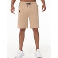 thumbnail image 4 of Yundobop Men's 9" Inseam Zipper Pocket Stretch Shorts Khaki 30, 4 of 5