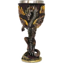Drogon Drachen-Weinkelch – Fantastischer Trinkbecher Aus Polyresin & Edelstahl, 170 Ml
