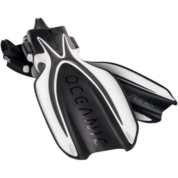 Oceanic Manta Ray Open Heel Fins with Spring Straps