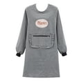 thumbnail image 2 of Women Long Sleeve Aprons Oil Proof Cotton Home Kitchen Cooking Clean Apron Pocket/ Women'S Long-Sleeved Apron Black, 2 of 3